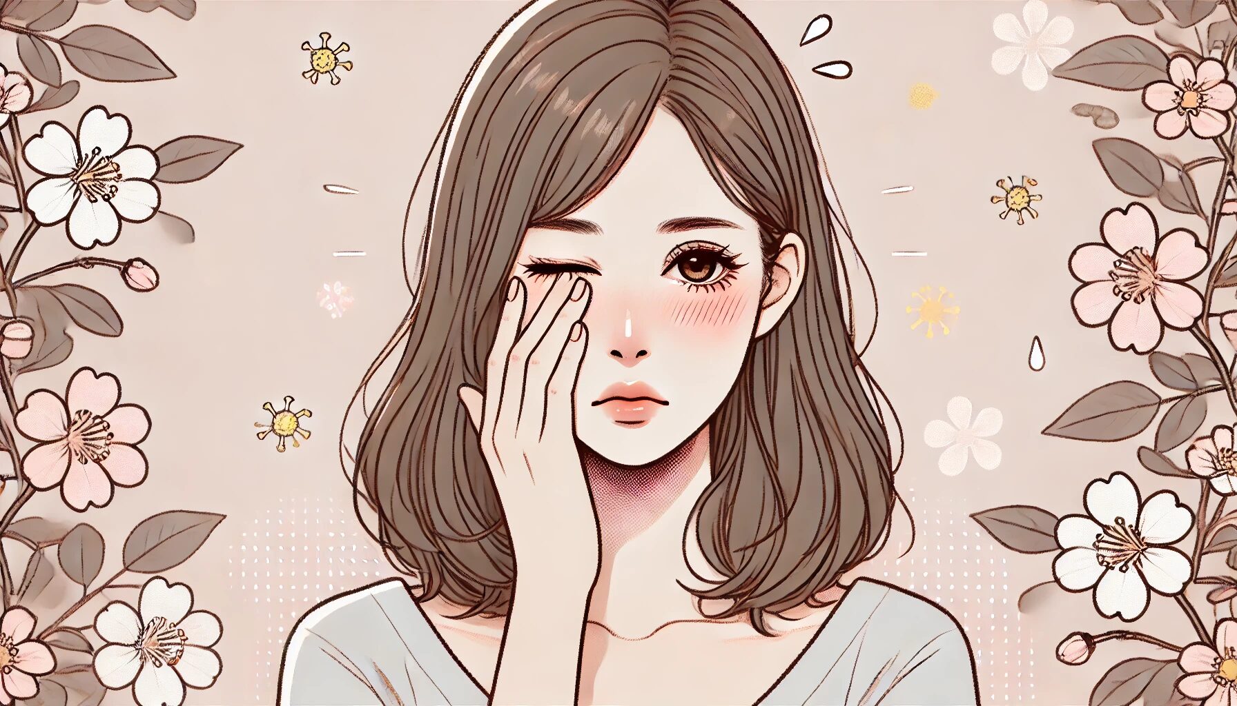 花粉症の目のかゆみや鼻づまりで顔がむくむ？小顔矯正でスッキリ改善！