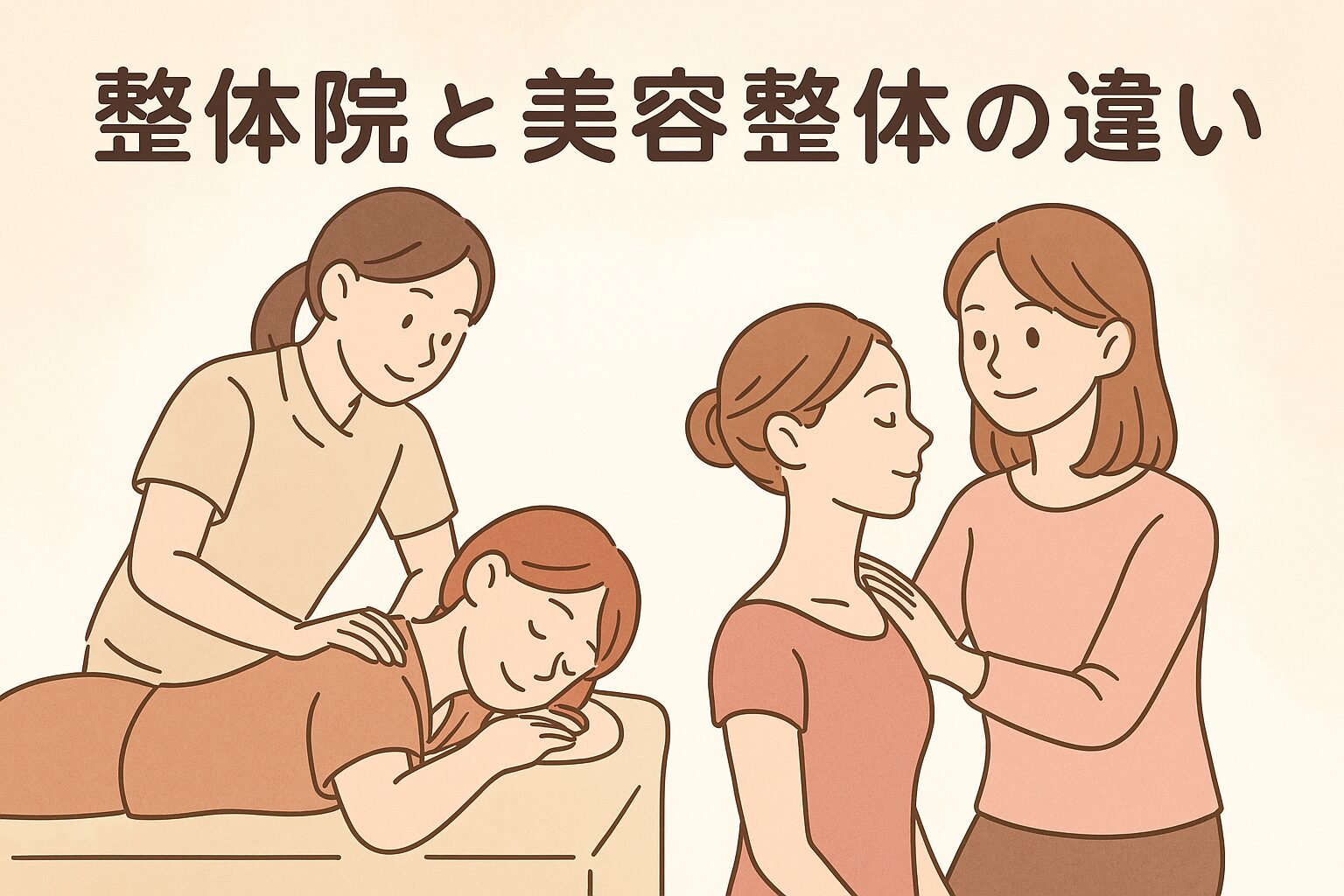 整体院と美容整体の違いを分かりやすく解説